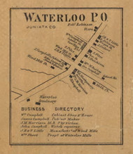 Waterloo - Juniata Co., Pennsylvania 1863 Old Town Map Custom Print - Juniata Co.