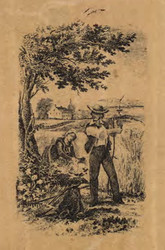 pictorial of a farmer - Juniata Co., Pennsylvania 1863 Old Town Map Custom Print - Juniata Co.