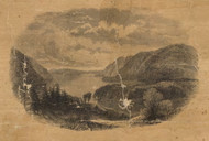 Lake and Mountains - pic 2 - Juniata Co., Pennsylvania 1863 Old Town Map Custom Print - Juniata Co.