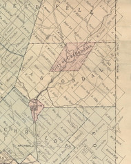 Carbondale City and Jermyn, Pennsylvania 1879 Old Town Map Custom Print - Lackawanna Co.