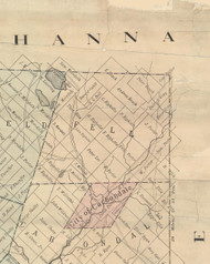 Fell Township, Pennsylvania 1879 Old Town Map Custom Print - Lackawanna Co.