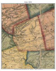 Eden Township, Pennsylvania 1858 Old Town Map Custom Print - Lancaster Co.