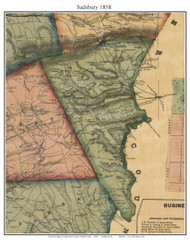 Sadsbury Township, Pennsylvania 1858 Old Town Map Custom Print - Lancaster Co.