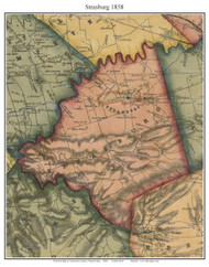 Strasburg Township, Pennsylvania 1858 Old Town Map Custom Print - Lancaster Co.