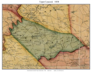 Upper Leacock Township, Pennsylvania 1858 Old Town Map Custom Print - Lancaster Co.