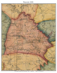 Warwick Township, Pennsylvania 1858 Old Town Map Custom Print - Lancaster Co.