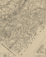 Lower Milford Township, Pennsylvania 1862 Old Town Map Custom Print - Lehigh Co.