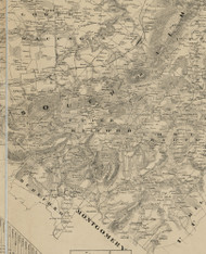 Upper Milford Township, Pennsylvania 1862 Old Town Map Custom Print - Lehigh Co.