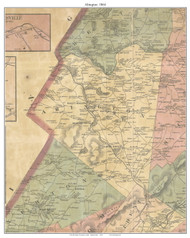 Abingdon Township, Pennsylvania 1864 Old Town Map Custom Print - Luzerne Co.
