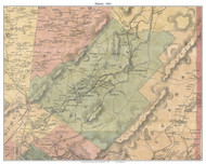 Blakely Township, Pennsylvania 1864 Old Town Map Custom Print - Luzerne Co.