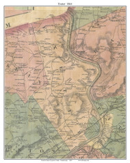 Exeter Township, Pennsylvania 1864 Old Town Map Custom Print - Luzerne Co.