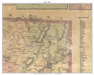 Fell Township, Pennsylvania 1864 Old Town Map Custom Print - Luzerne Co.