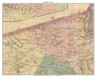 Franklin Township, Pennsylvania 1864 Old Town Map Custom Print - Luzerne Co.
