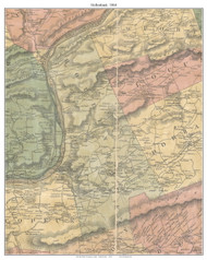 Hollenback Township, Pennsylvania 1864 Old Town Map Custom Print - Luzerne Co.