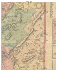 Jefferson Township, Pennsylvania 1864 Old Town Map Custom Print - Luzerne Co.