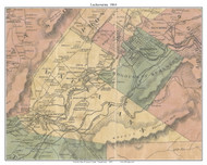 Lackawanna Township, Pennsylvania 1864 Old Town Map Custom Print - Luzerne Co.