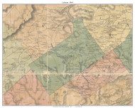 Lehman Township, Pennsylvania 1864 Old Town Map Custom Print - Luzerne Co.