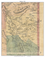 Madison Township, Pennsylvania 1864 Old Town Map Custom Print - Luzerne Co.
