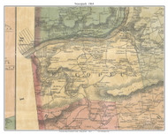 Nescopeck Township, Pennsylvania 1864 Old Town Map Custom Print - Luzerne Co.