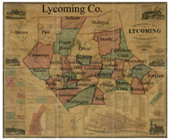 Towns on Source Map - Lycoming Co., Pennsylvania 1861 - NOT FOR SALE - Lycoming Co.