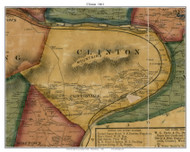 Clinton Township, Pennsylvania 1861 Old Town Map Custom Print - Lycoming Co.