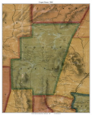 Cogan House Township, Pennsylvania 1861 Old Town Map Custom Print - Lycoming Co.