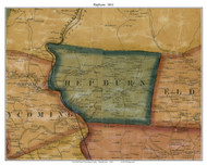 Hepburn Township, Pennsylvania 1861 Old Town Map Custom Print - Lycoming Co.