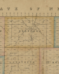 Bradford Township, Pennsylvania 1857 Old Town Map Custom Print - McKean Co.