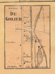 DeGrolier - McKean Co., Pennsylvania 1871 Old Town Map Custom Print - McKean Co.