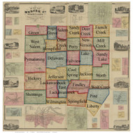 Towns on Source Map - Mercer Co., Pennsylvania 1860 - NOT FOR SALE - Mercer Co.