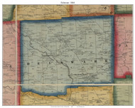 Delaware Township, Pennsylvania 1860 Old Town Map Custom Print - Mercer Co.
