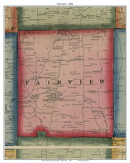 Fairview Township, Pennsylvania 1860 Old Town Map Custom Print - Mercer Co.