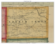 French Creek Township, Pennsylvania 1860 Old Town Map Custom Print - Mercer Co.