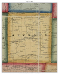 Jackson Township, Pennsylvania 1860 Old Town Map Custom Print - Mercer Co.