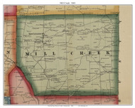 Mill Creek Township, Pennsylvania 1860 Old Town Map Custom Print - Mercer Co.