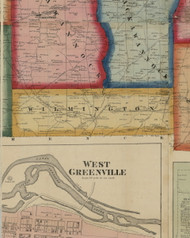 West Salem Township, Pennsylvania 1860 Old Town Map Custom Print - Mercer Co.