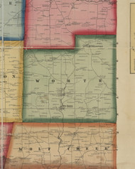 Worth Township, Pennsylvania 1860 Old Town Map Custom Print - Mercer Co.