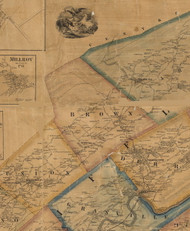 Brown Township, Pennsylvania 1863 Old Town Map Custom Print - Mifflin Co.