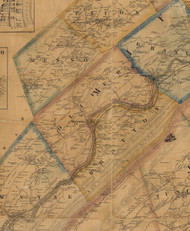 Oliver Township, Pennsylvania 1863 Old Town Map Custom Print - Mifflin Co.