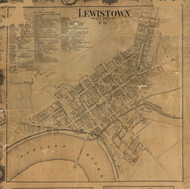 Lewistown - Mifflin Co., Pennsylvania 1863 Old Town Map Custom Print - Mifflin Co.
