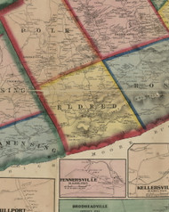 Eldred Township, Pennsylvania 1860 Old Town Map Custom Print - Monroe Co.