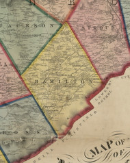 Hamilton Township, Pennsylvania 1860 Old Town Map Custom Print - Monroe Co.