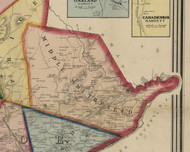 Middle Smithfield Township, Pennsylvania 1860 Old Town Map Custom Print - Monroe Co.