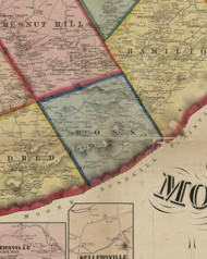 Ross Township, Pennsylvania 1860 Old Town Map Custom Print - Monroe Co.