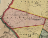 Tobyhanna Township, Pennsylvania 1860 Old Town Map Custom Print - Monroe Co.