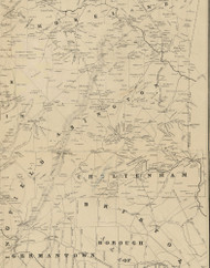 Abingdon Township, Pennsylvania 1849 Old Town Map Custom Print - Montgomery Co.