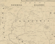 Franconia Township, Pennsylvania 1849 Old Town Map Custom Print - Montgomery Co.