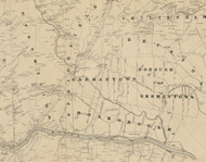 Germantown Township, Pennsylvania 1849 Old Town Map Custom Print - Montgomery Co.