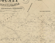 Horsham Township, Pennsylvania 1849 Old Town Map Custom Print - Montgomery Co.