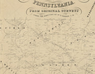Montgomery Township, Pennsylvania 1849 Old Town Map Custom Print - Montgomery Co.